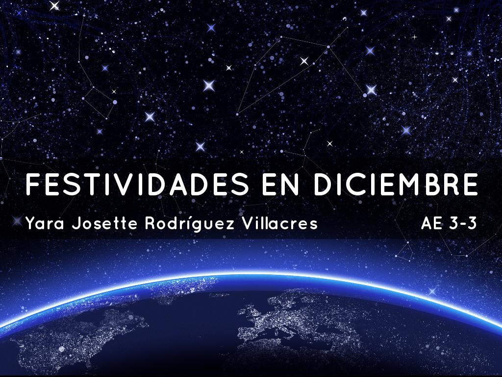 FESTIVIDADES EN DICIEMBRE