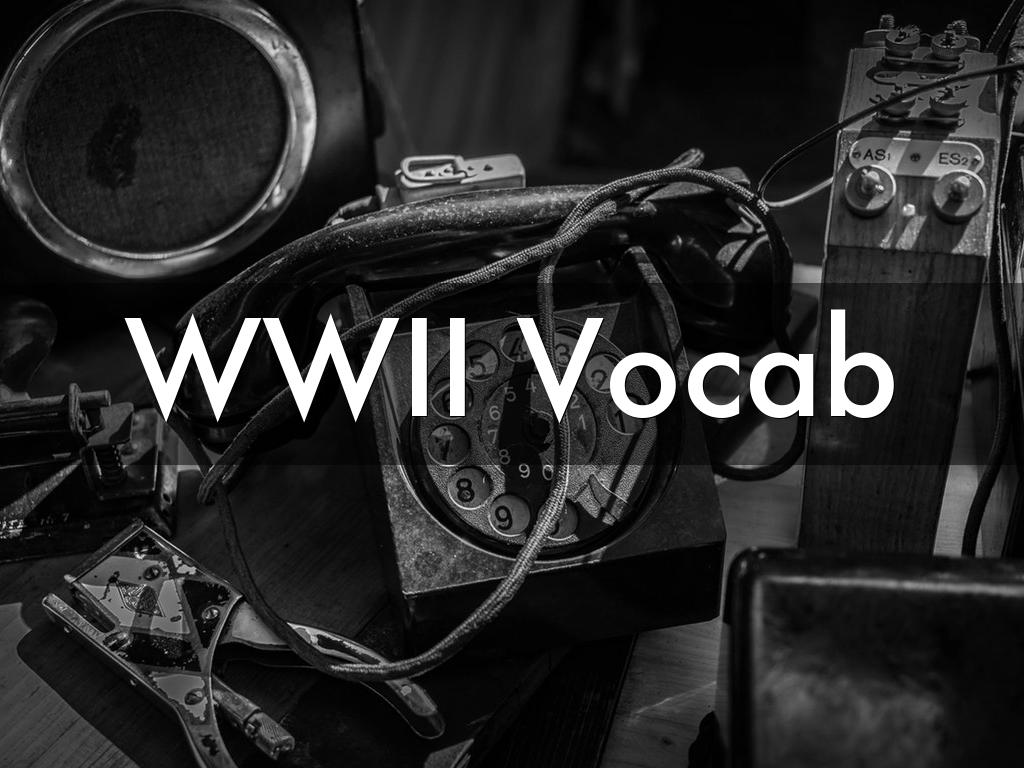WWII Vocab