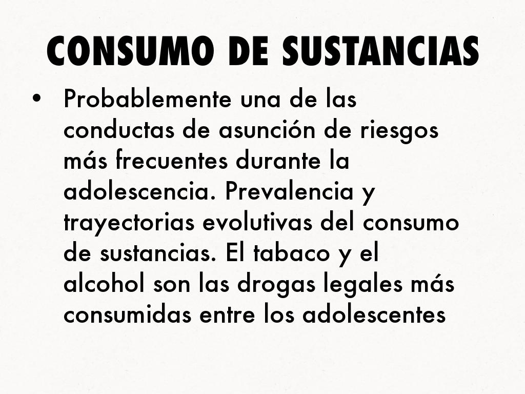 CONSUMO DE SUSTANCIAS