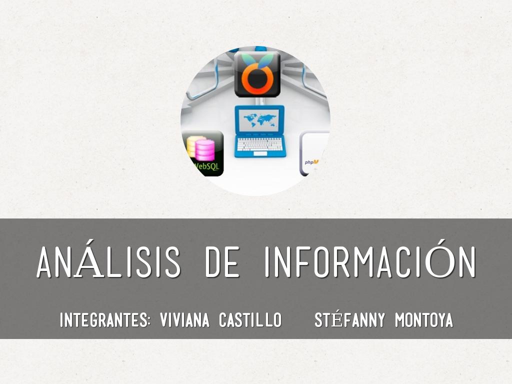 ANÁLISIS DE INFORMACIÓN