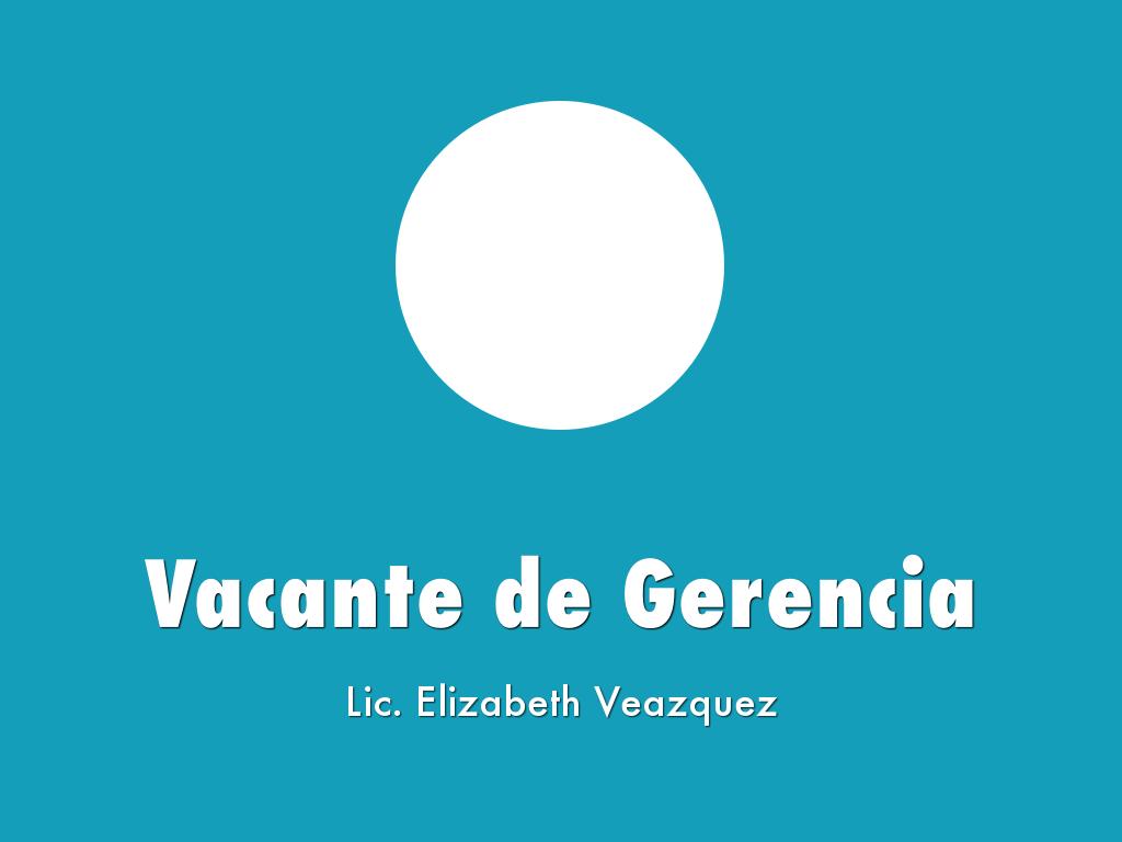 Vacante de Gerencia