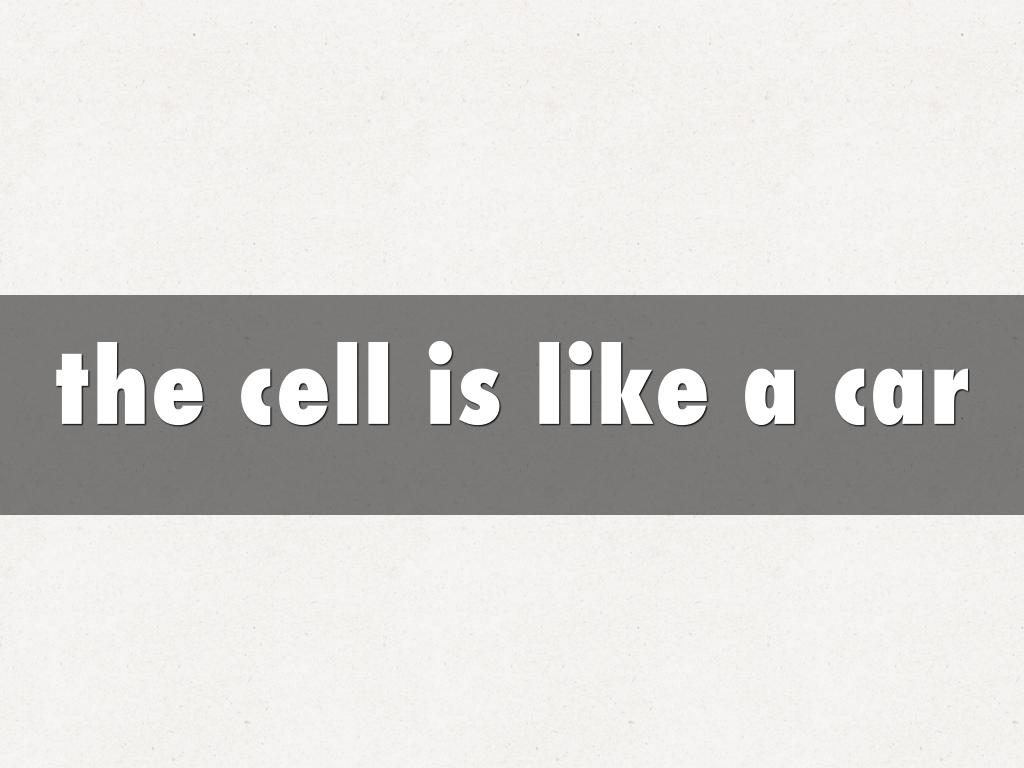 the cell is like an engine