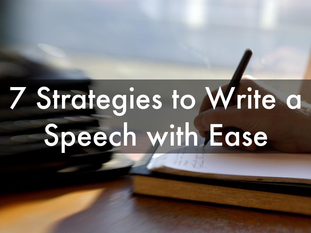 Copie de 7 Strategies to Write a Speech with Ease