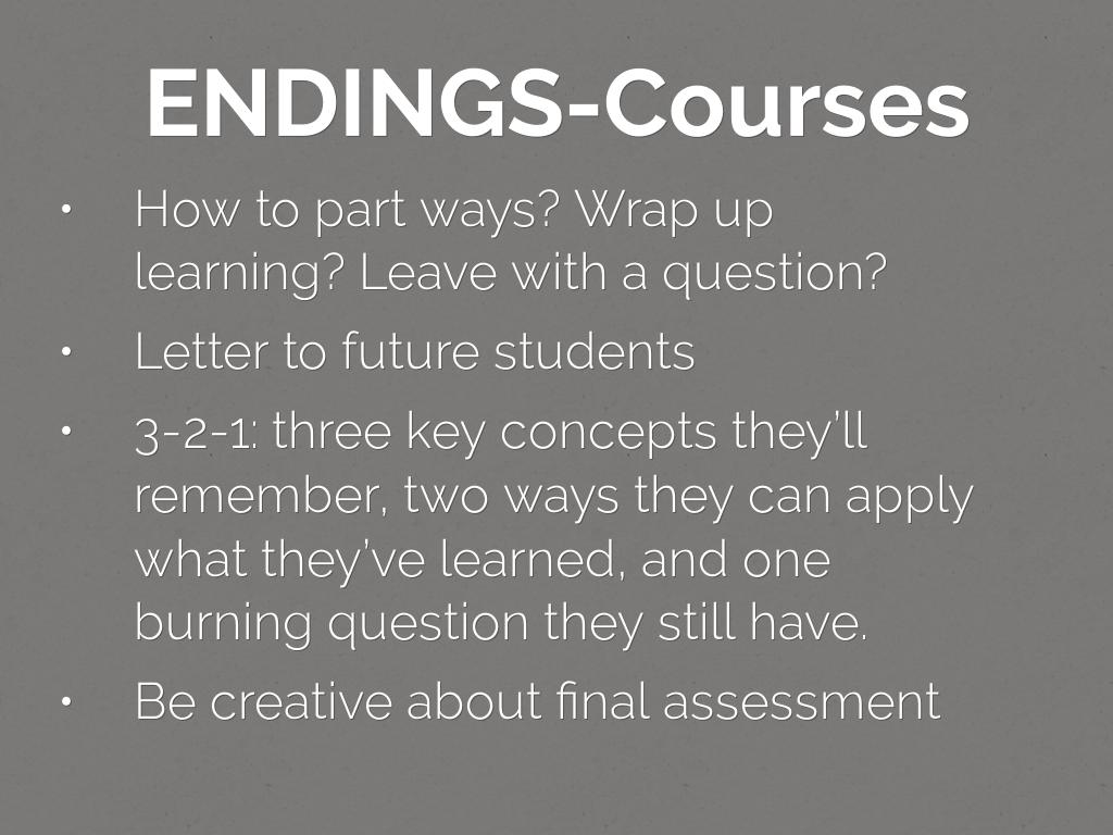 Beginnings and Endings in the Classroom by Hoda Mostafa