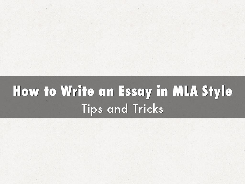 Tips on Writing an Essay in MLA Style 