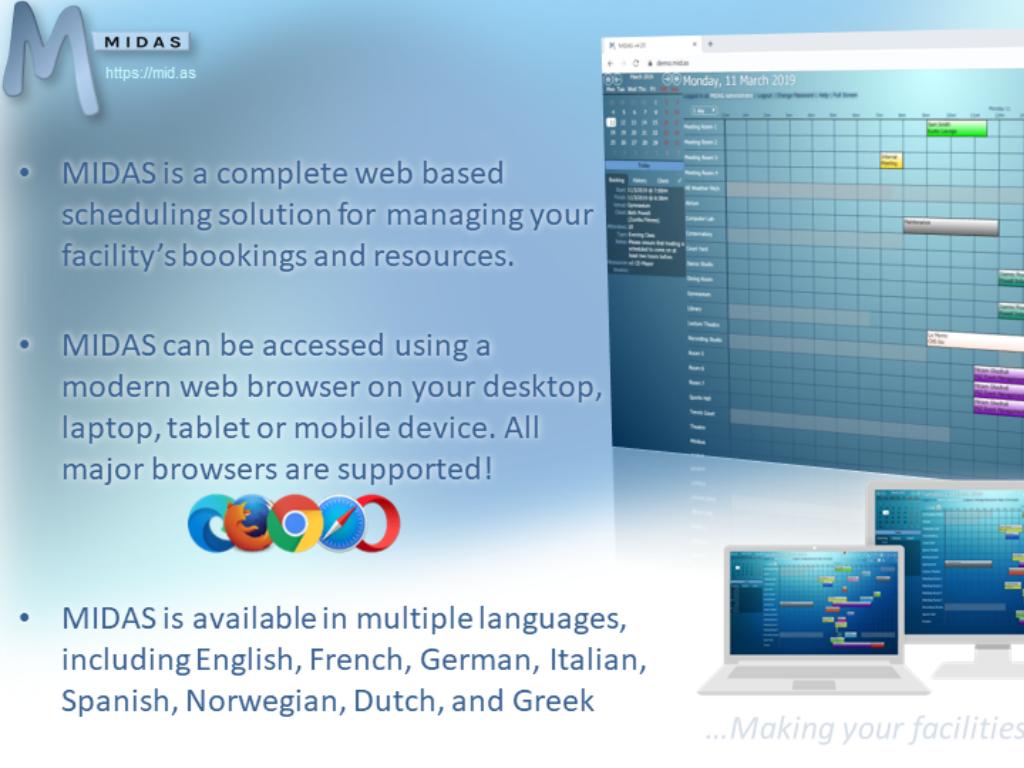 MIDAS Room Booking System