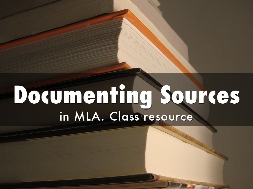 Documenting Sources