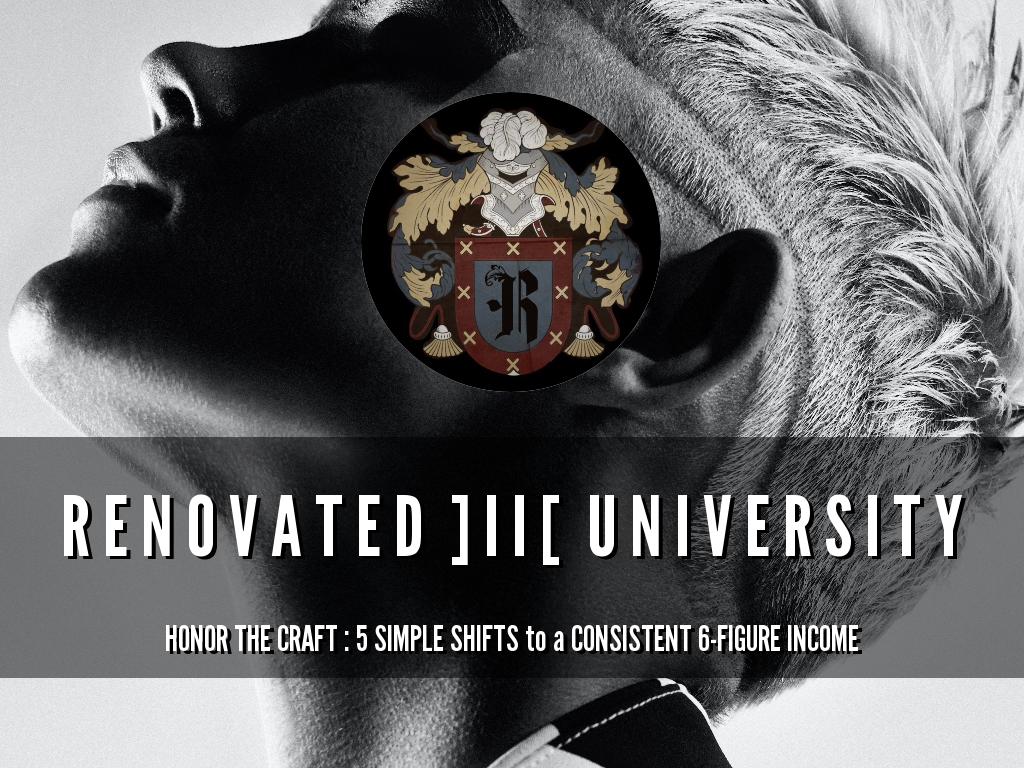 RENOVATED UNIVERSITY