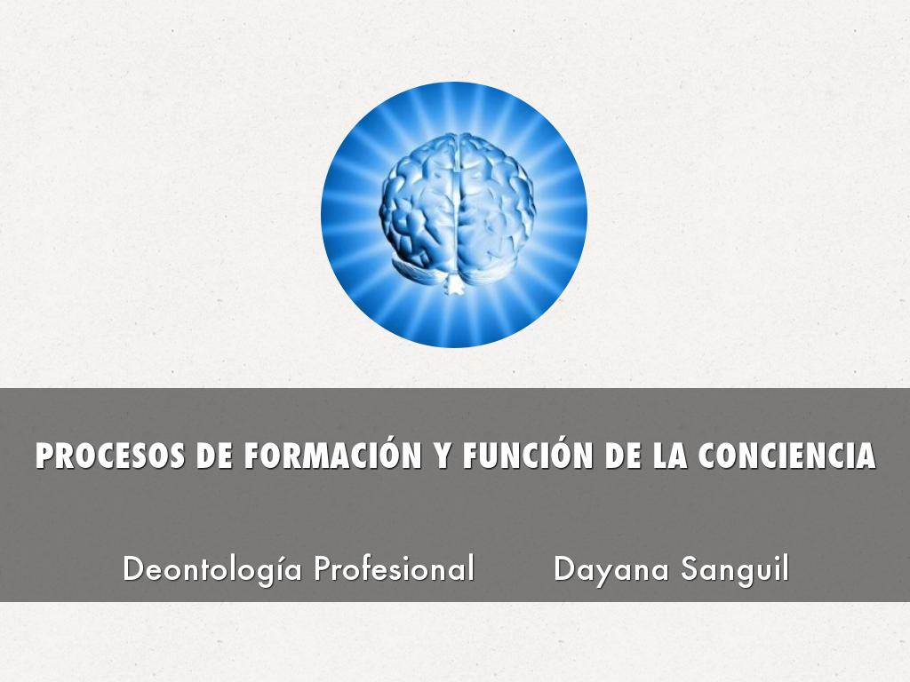 PROCESOS DE FORMACIÓN Y FUNCIÓN DE LA CONCIENCIA