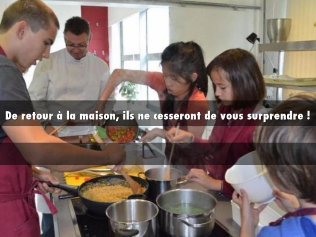 Des stages de cuisine à se lécher les doigts ...