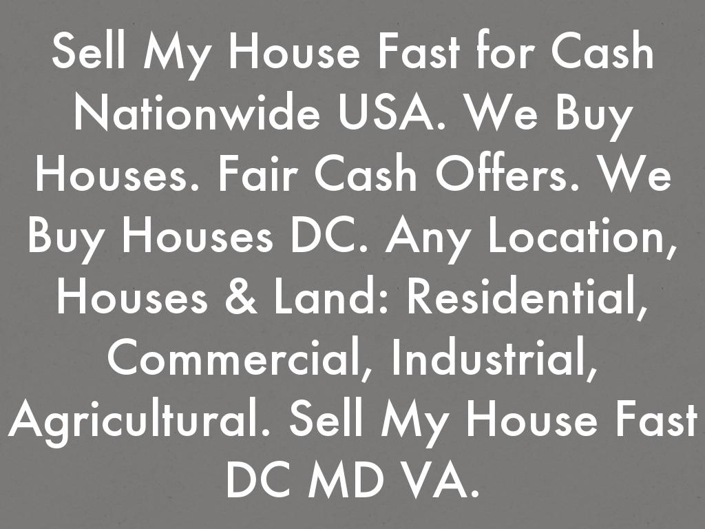 Sell My House Fast DC