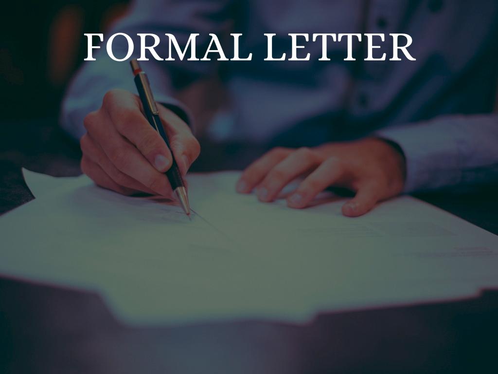 FORMAL LETTER