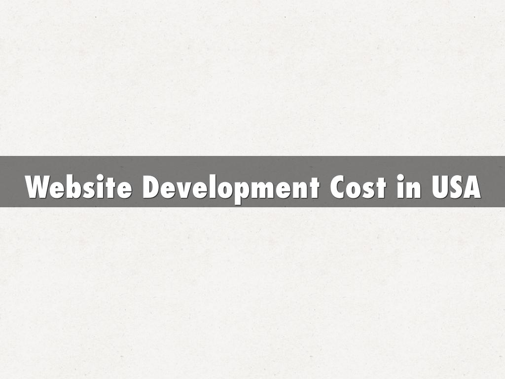 Website Development Cost in USA