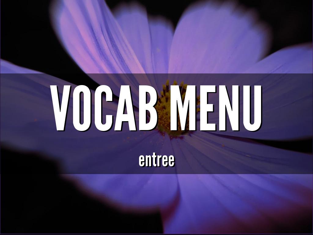 vocab menu