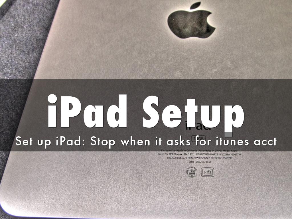 iPad Setup