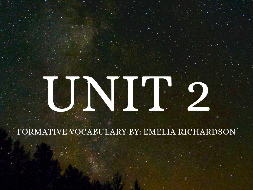 Unit 1 Lesson 2 Vocab, Formative.
