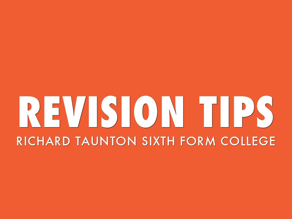 REVISION TIPS 