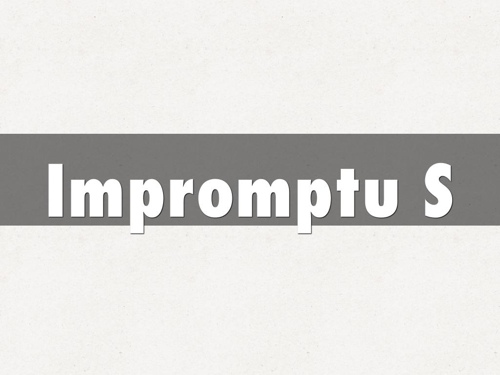 Impromptu Speaking