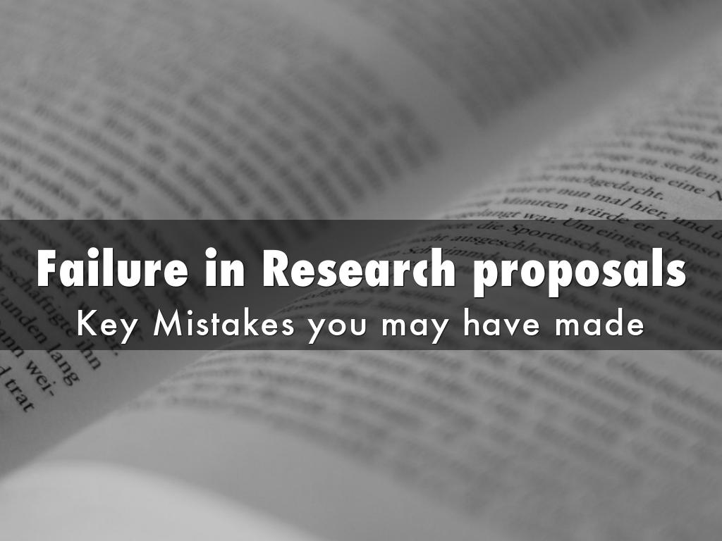 Failure in Research proposals