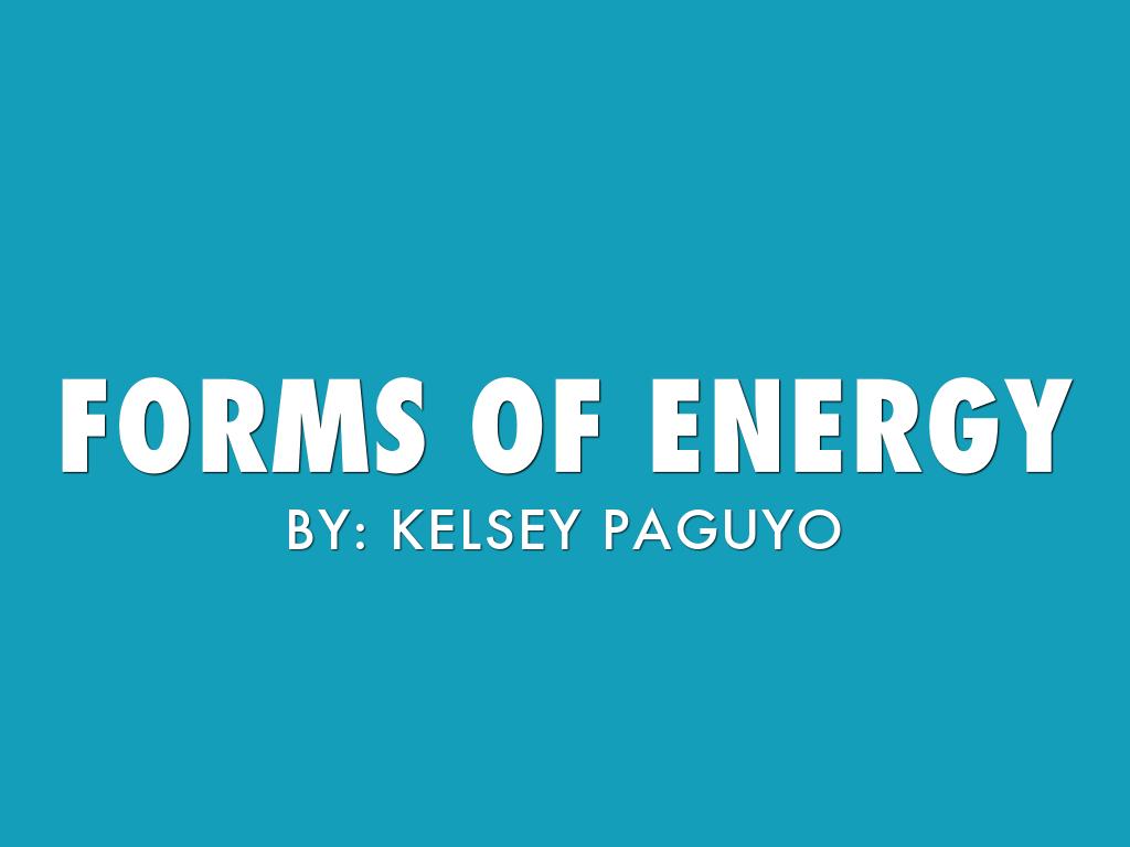 Forms Of Energy 