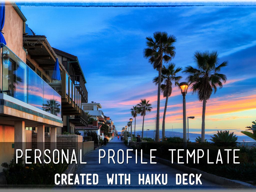 Personal Profile Template ã®ã³ãã¼