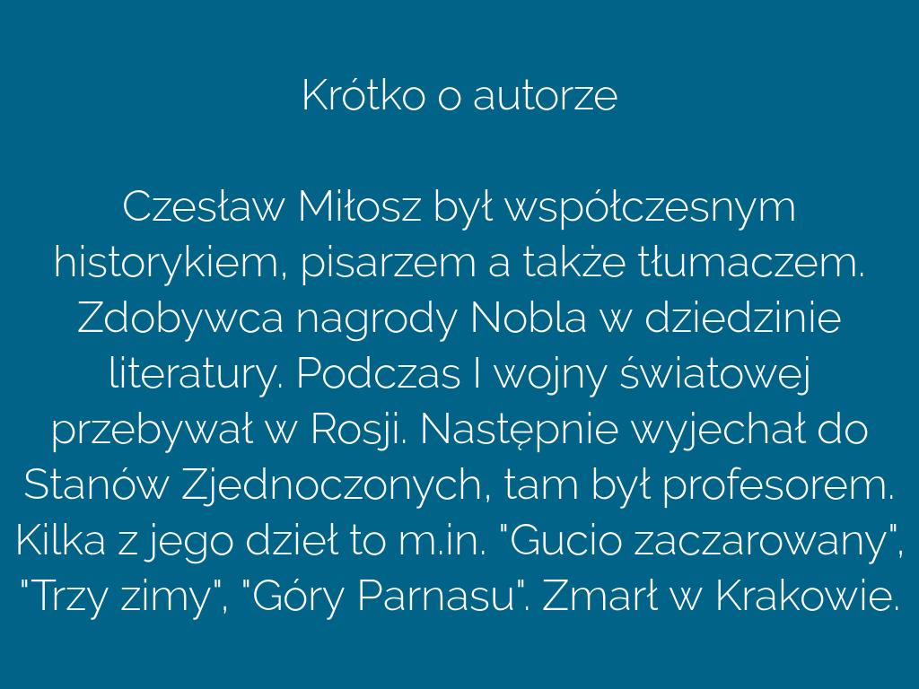 Piosenka O Szczęściu Interpretacja Wiersza Analiza wiersza Czesława Miłosza "Piosenka o końcu