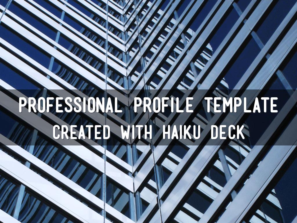 Copia de Professional Profile Template