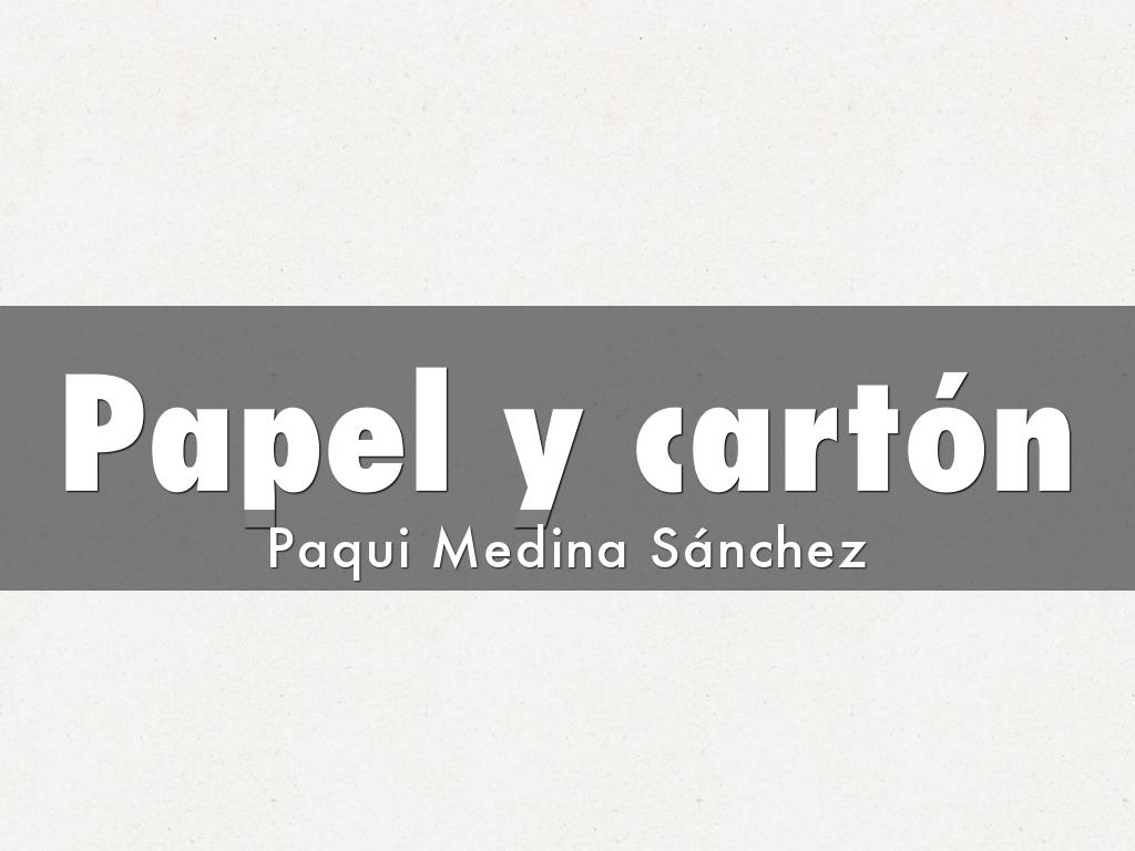 Papel y cartón