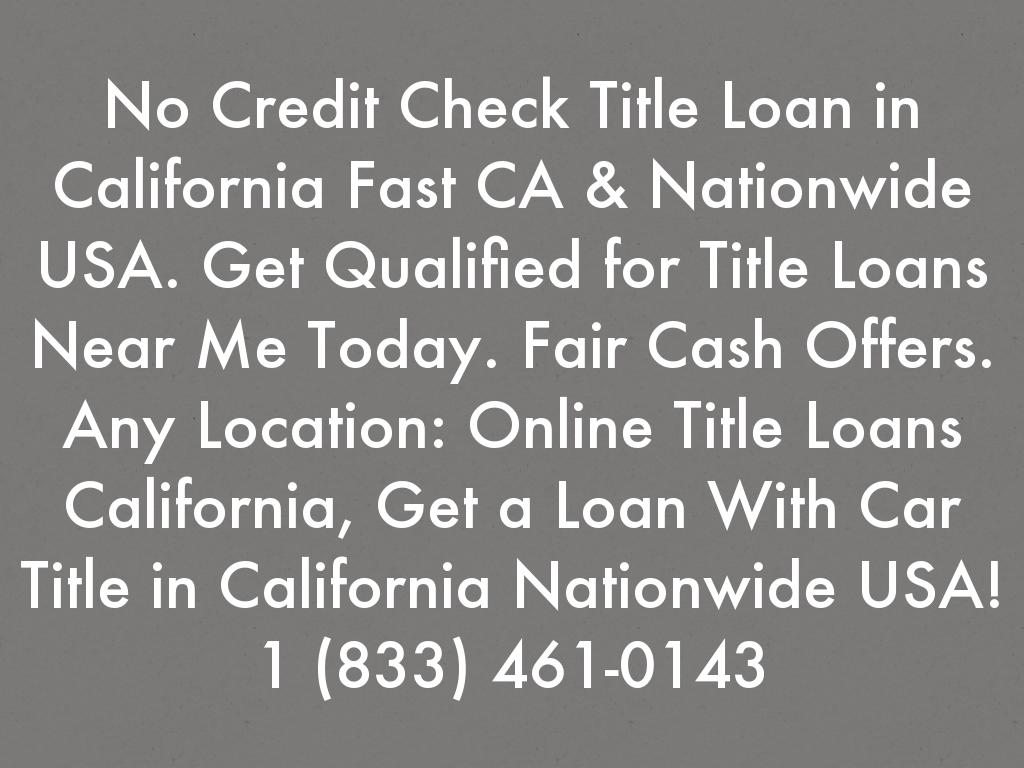 Title Loans in California