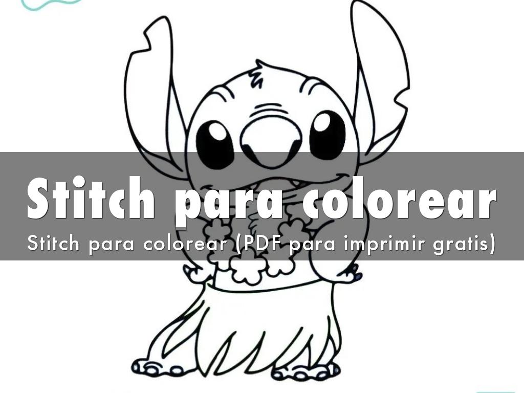 Stitch para colorear
