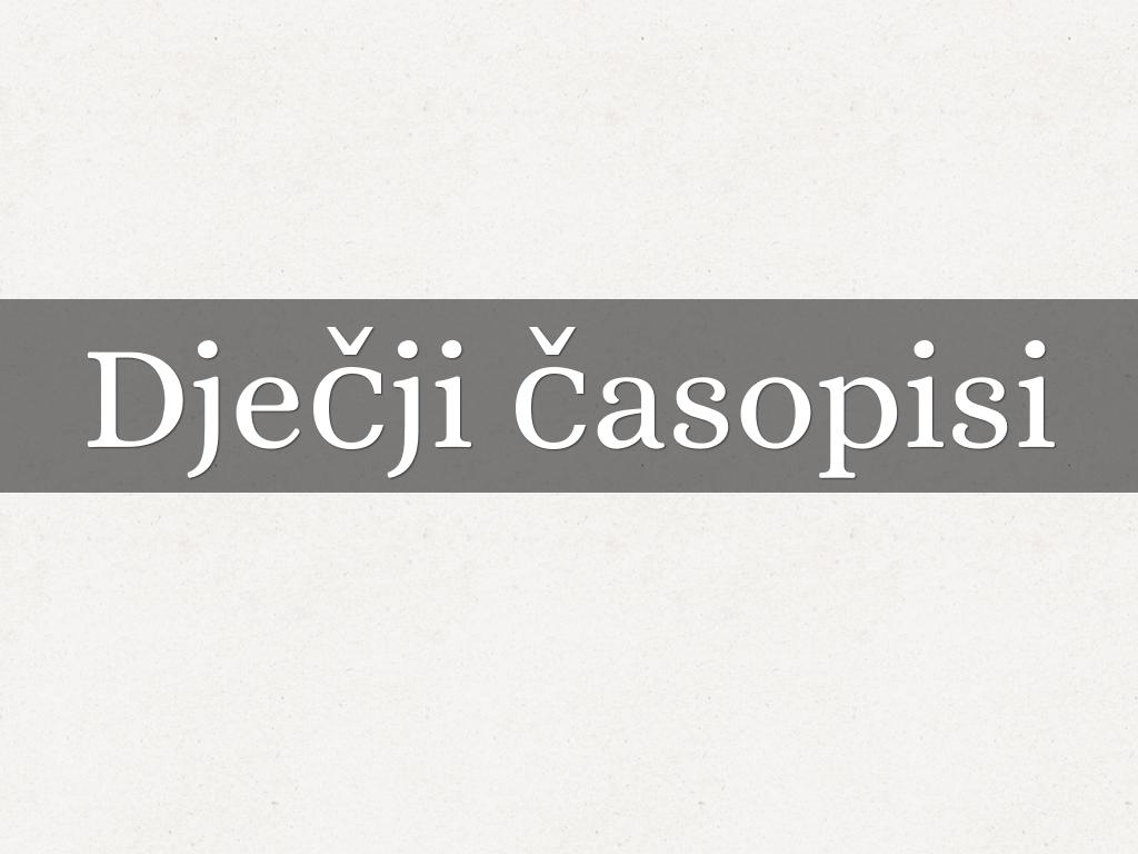 Dječji časopisi