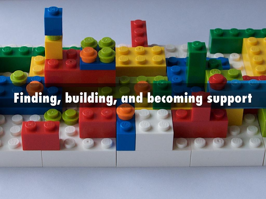 Finding, building, and becoming support