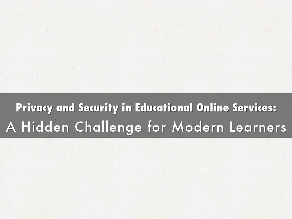 Privacy and Security in Educational Online Services: