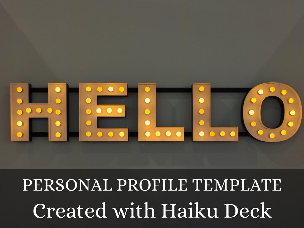 Personal Profile Template çå¯æ¬