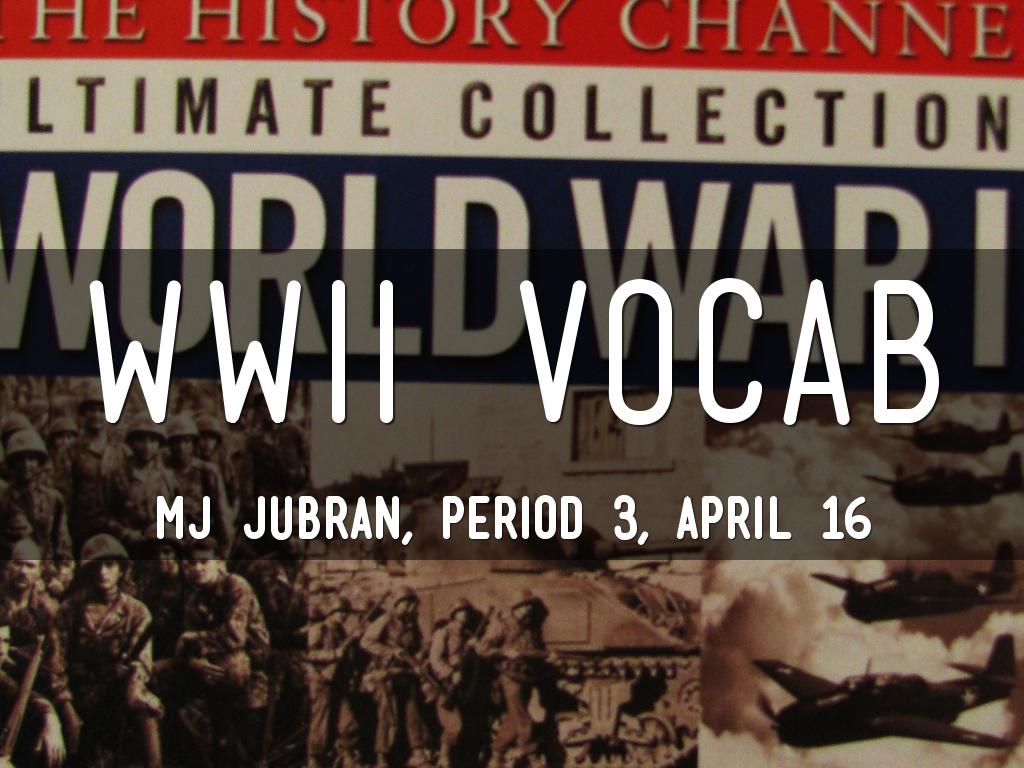WWII Vocab