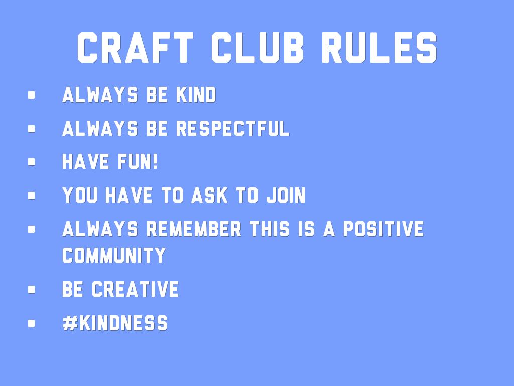 Craft Club Monday 