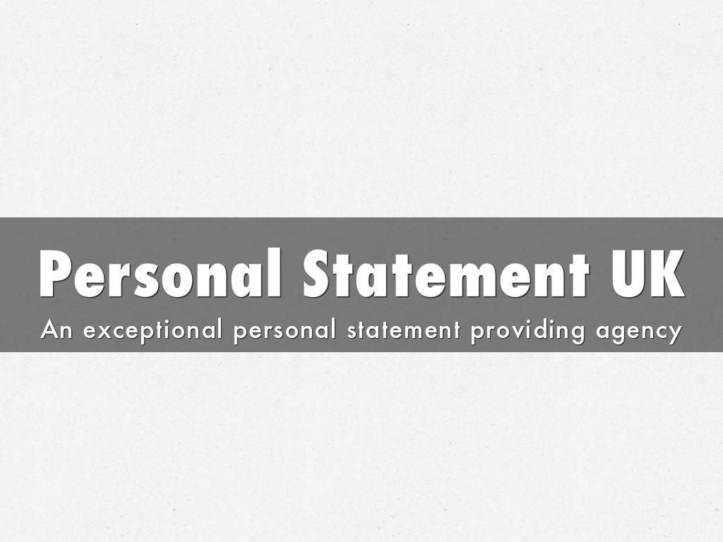 Personal Statement UK
