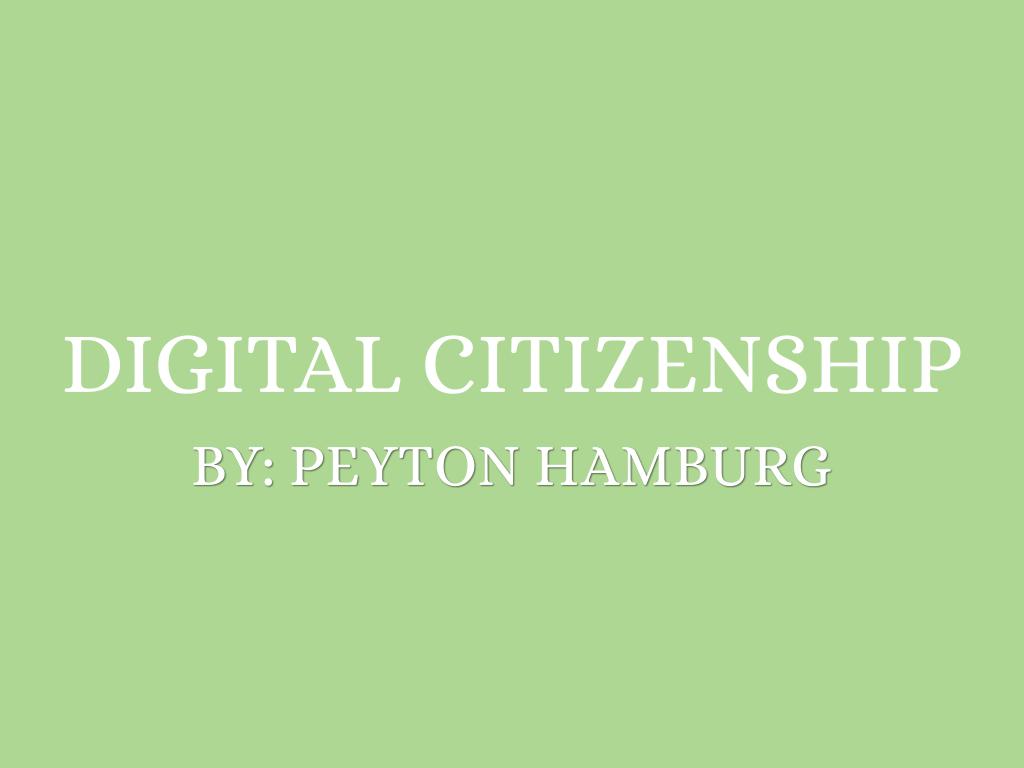 Digital Citizenship 