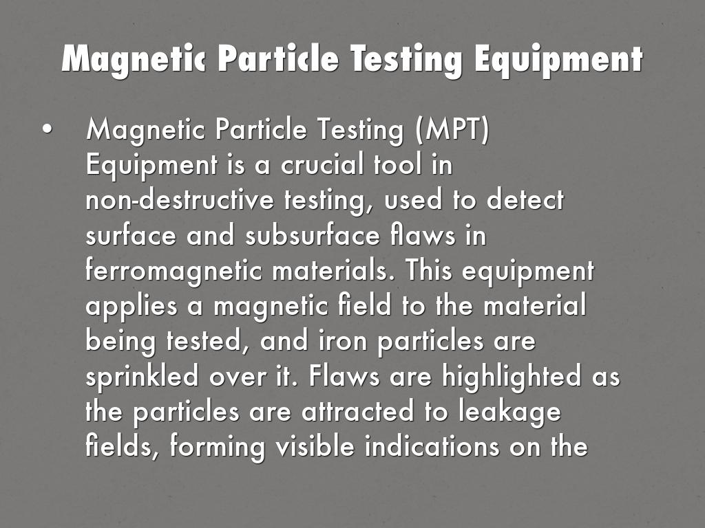 Magnetic Particle Testing Equipment