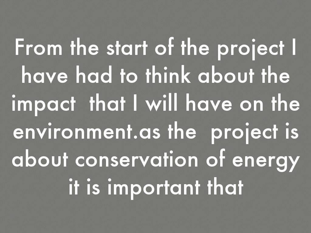 Environmental Impact