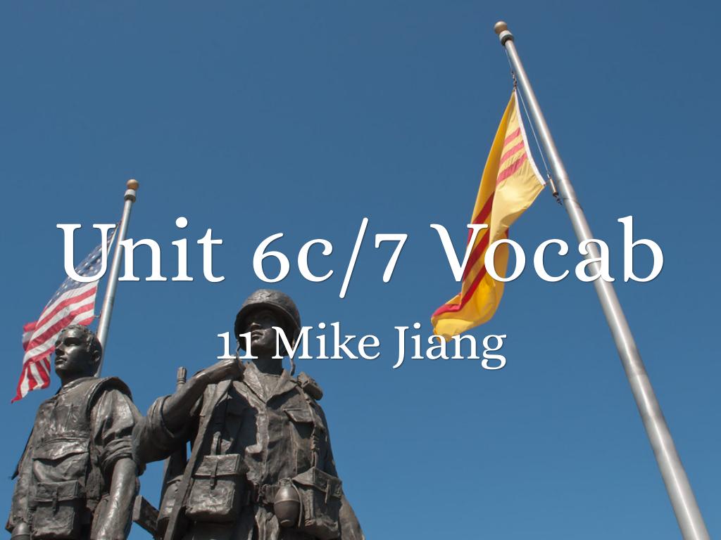 Unit 6c/7 Vocab