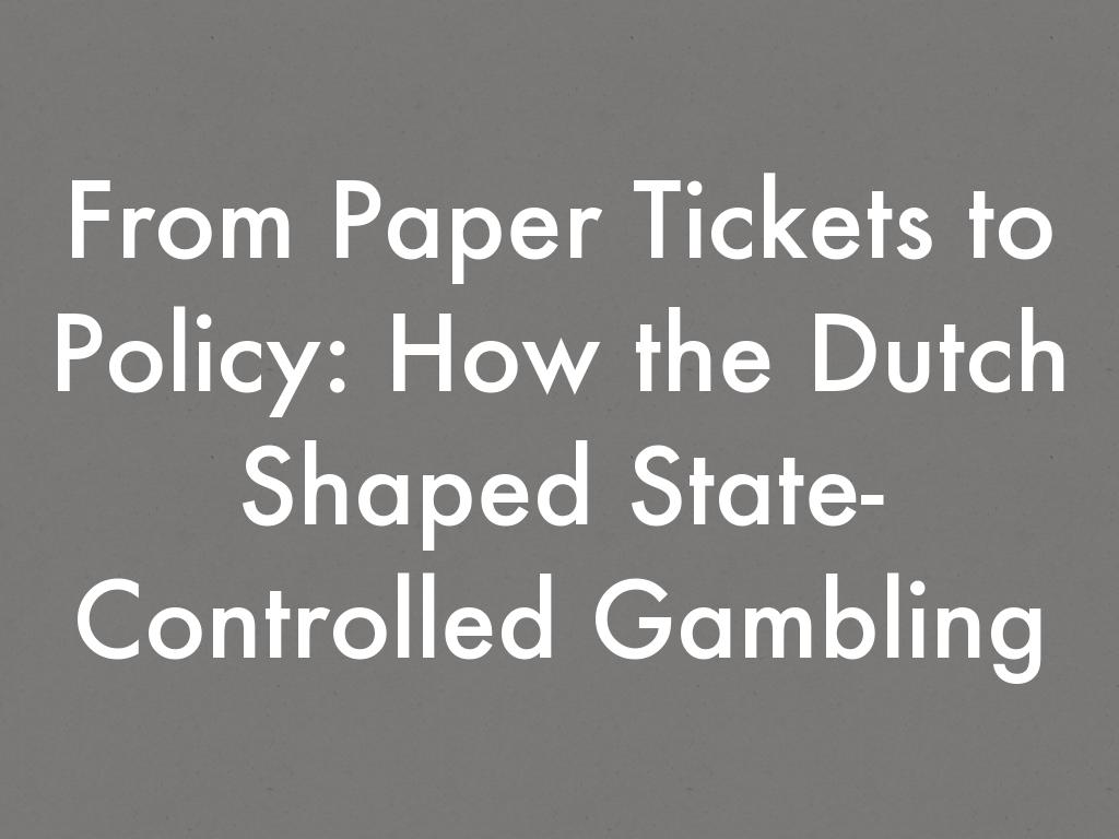 Civic Chance: The Netherlands' Long Experiment with State-Controlled Lottery Power