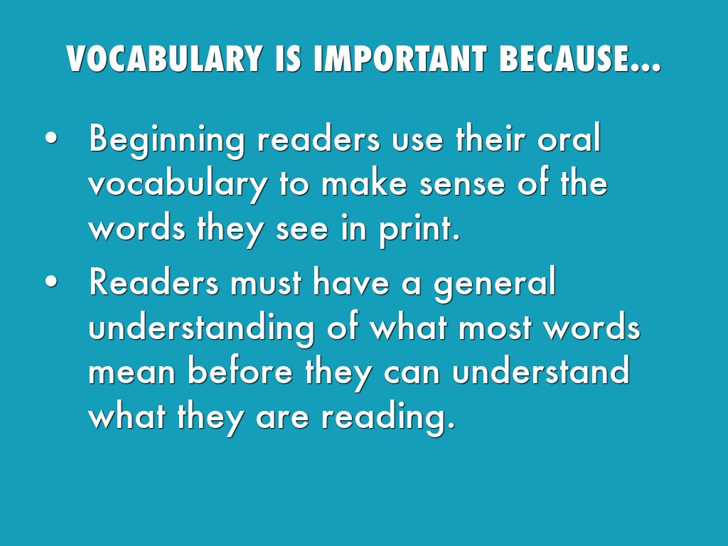 Vocabulary by Abby Cater