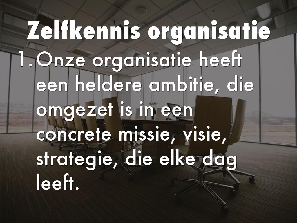 Zelfkennis organisatie