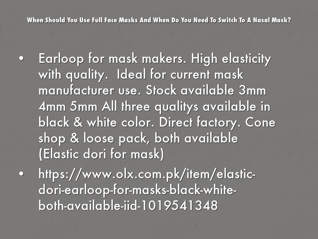 When Should You Use Full Face Masks And When Do You Need To Switch To A Nasal Mask?
