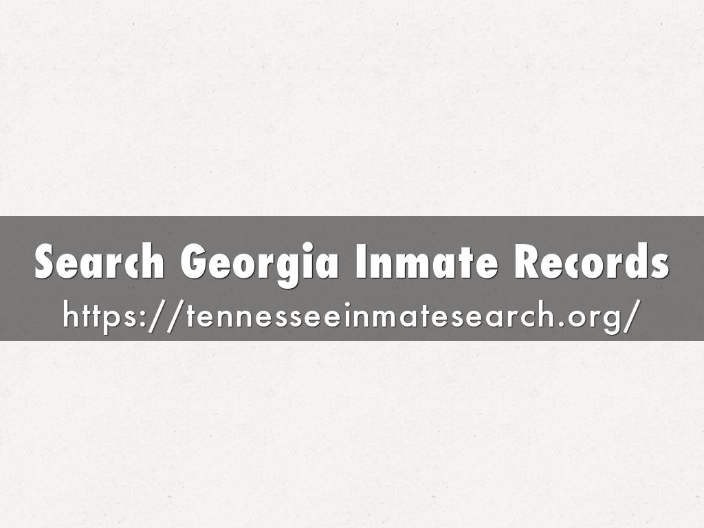 Search Georgia Inmate Records