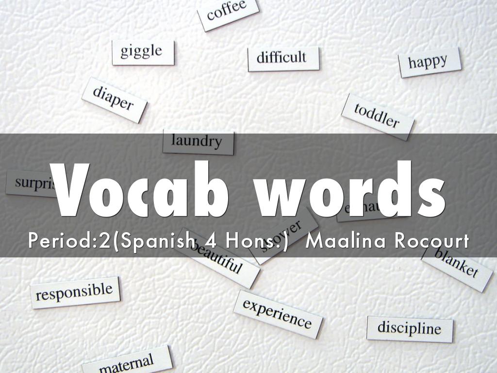 Vocab words