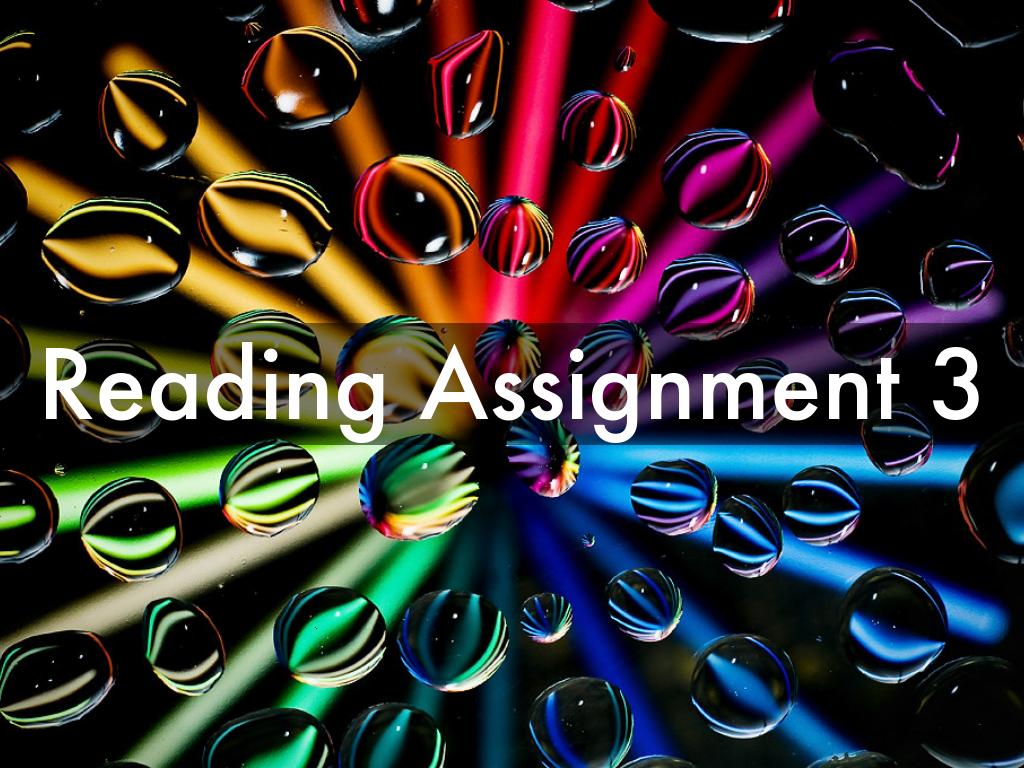 Reading Assignment 3