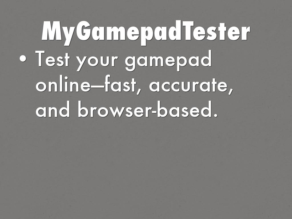 MyGamepadTester – “Fast, browser-based gamepad tes.