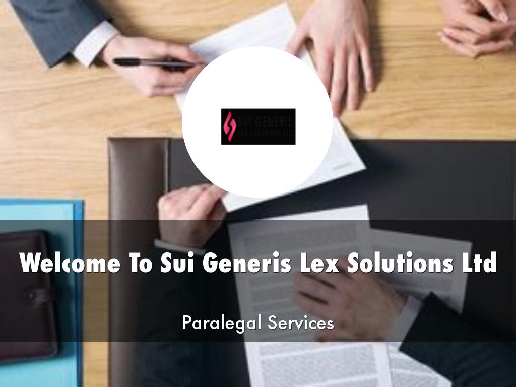 Sui Generis Lex Solutions Ltd Presentation